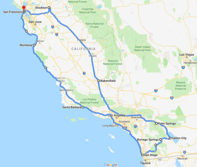 California: itinerario | mondomuslo